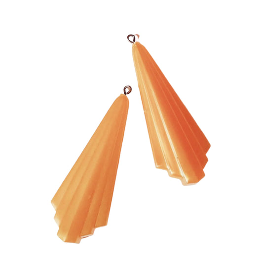 Lucite Deco Drop Peach Pearl 50mm