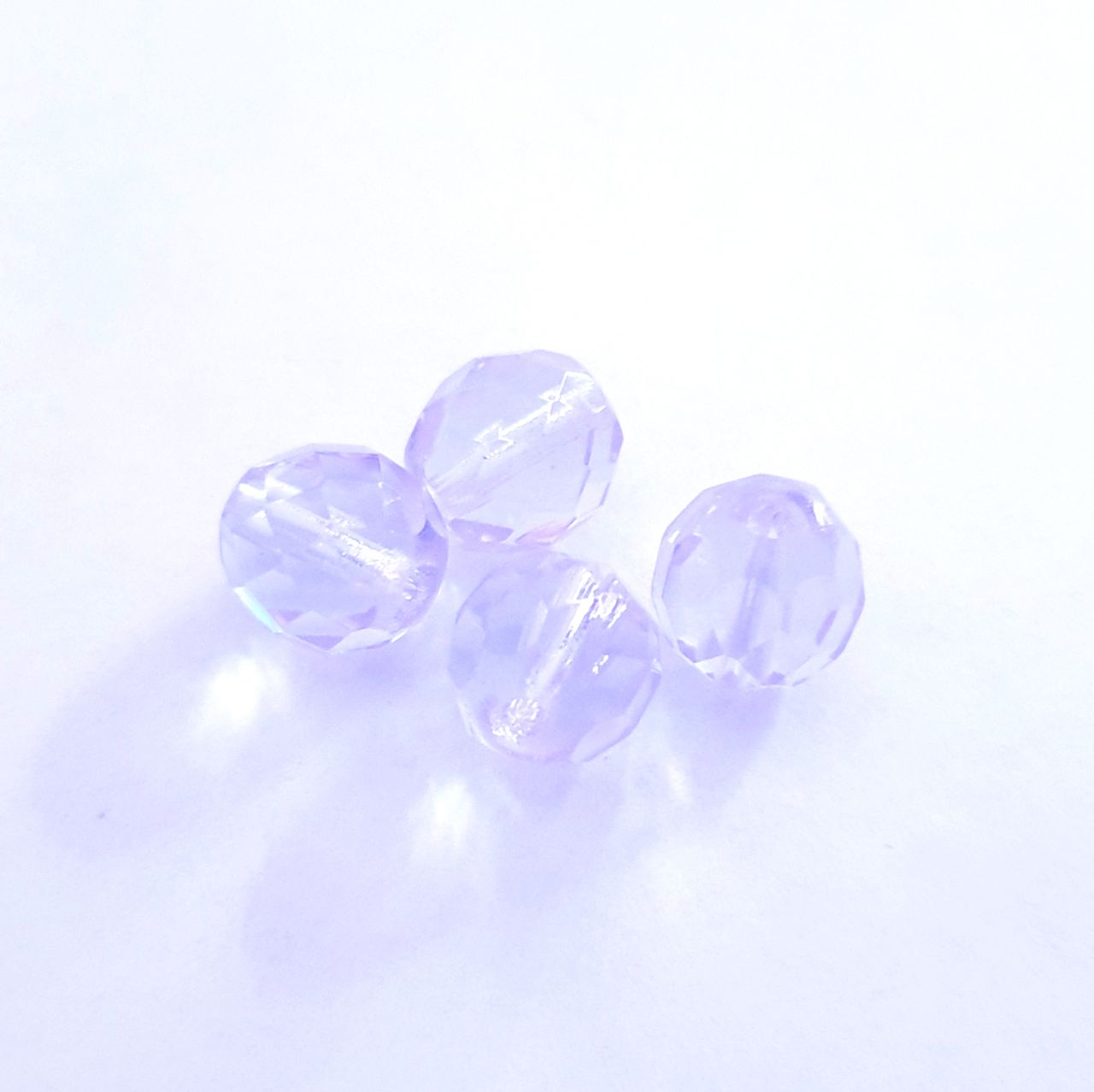 10mm Transparent Alexandrite Czech Fire Polished Bead