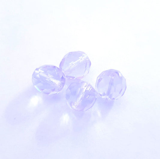 10mm Transparent Alexandrite Czech Fire Polished Bead