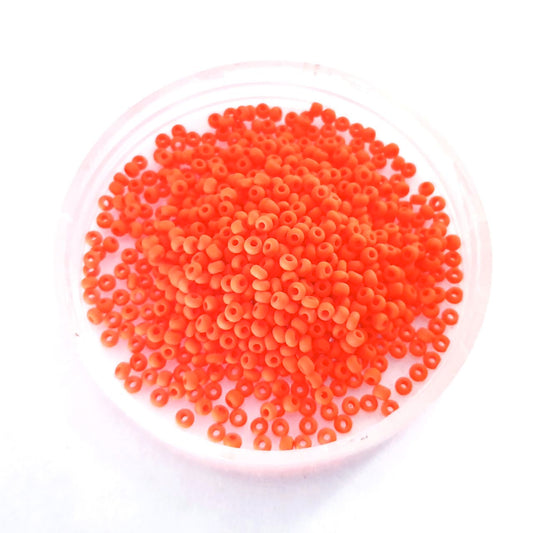 11 0 Czech Seed Bead Orange Matt Opaque