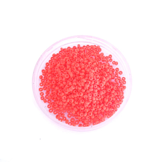 11 0 Czech Seed Bead Matt Coral Opaque