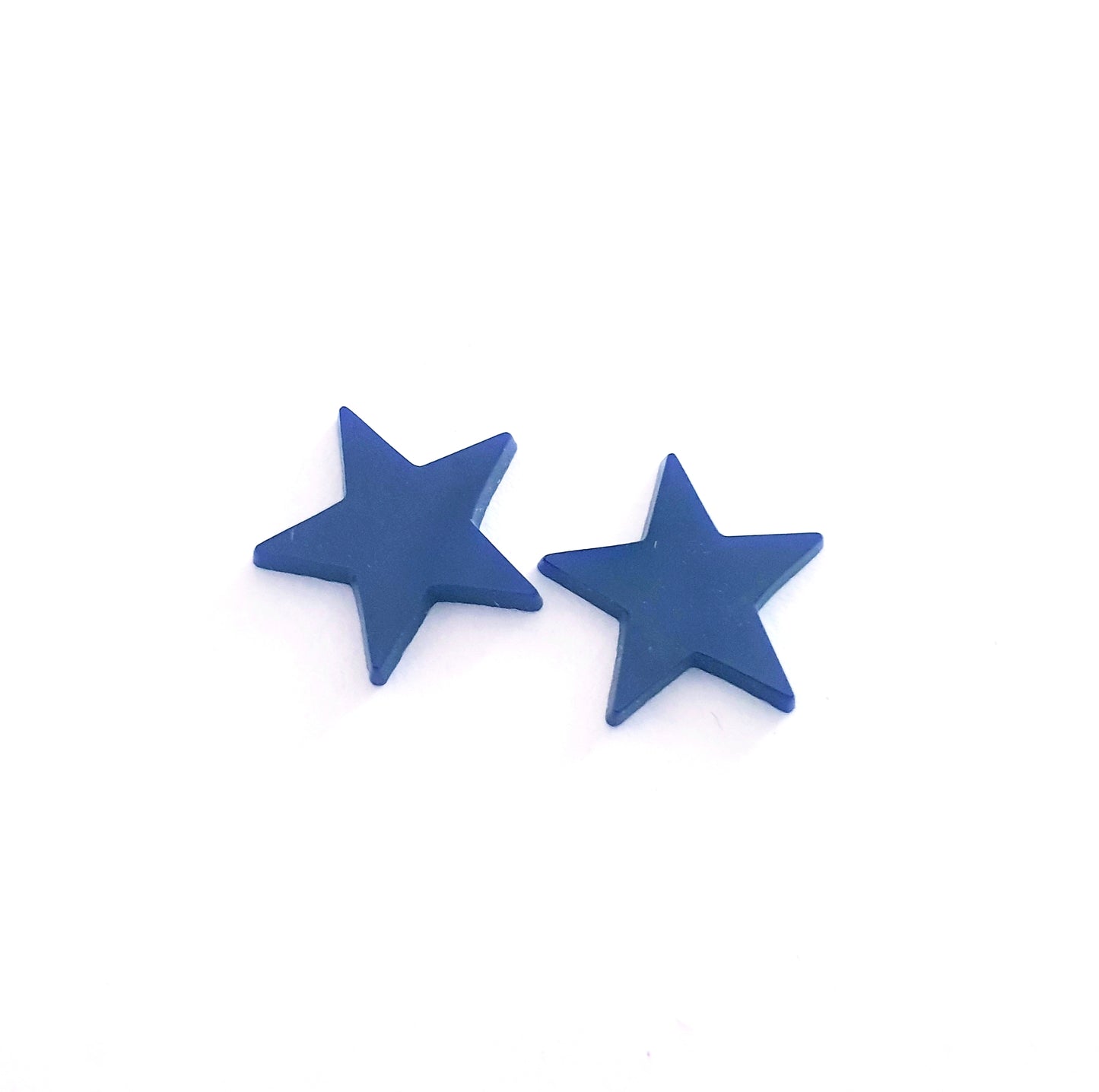 Flat Back Glass Stone Star Navy Unfoiled 12mm