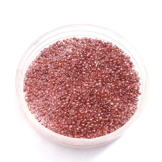 15 0 1.5mm Rose Lustred Czech Glass Seed Bead