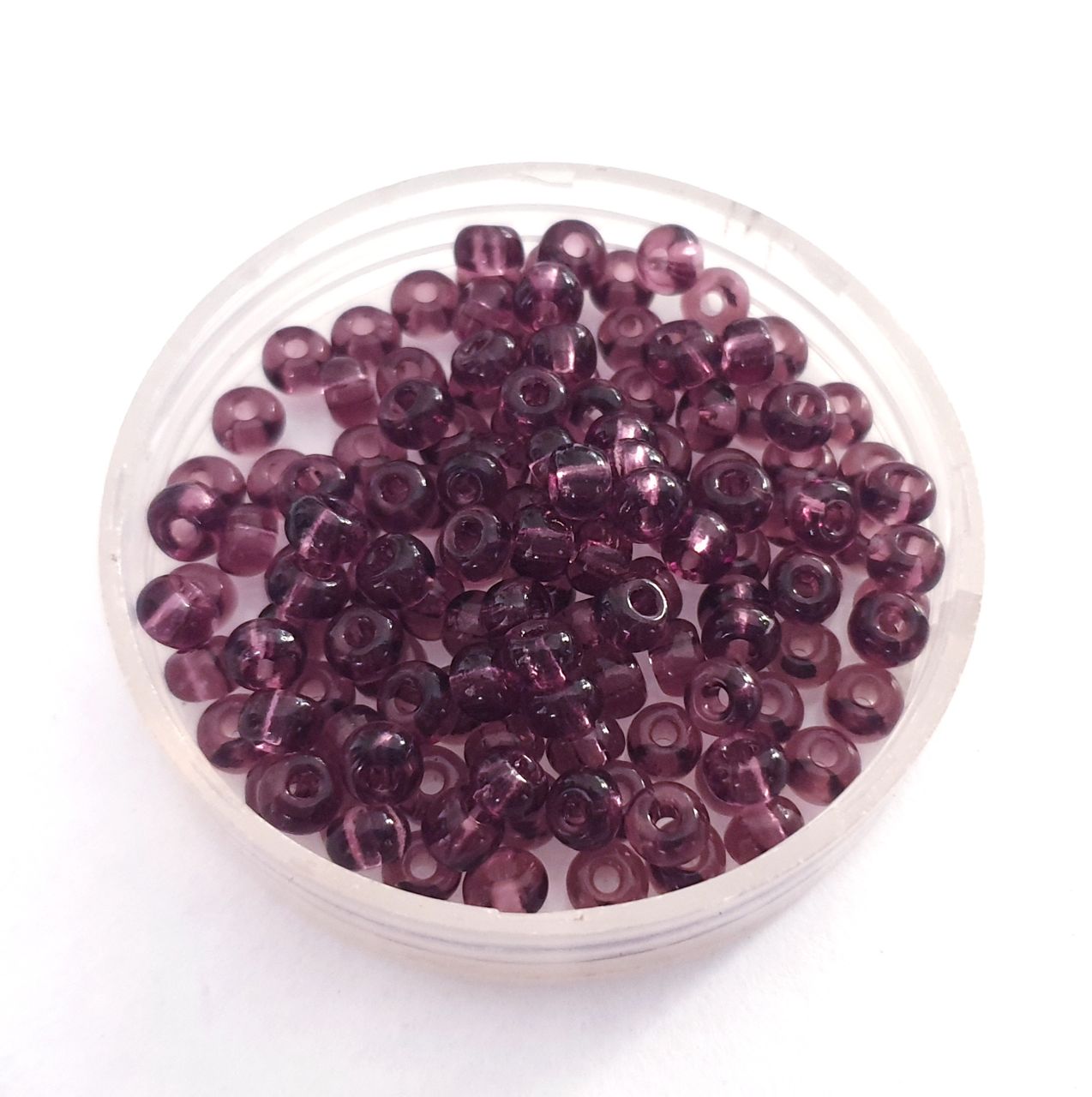 5 0 4.5mm Amethyst Transparent Czech Seed Bead