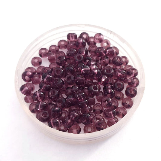 5 0 4.5mm Amethyst Transparent Czech Seed Bead