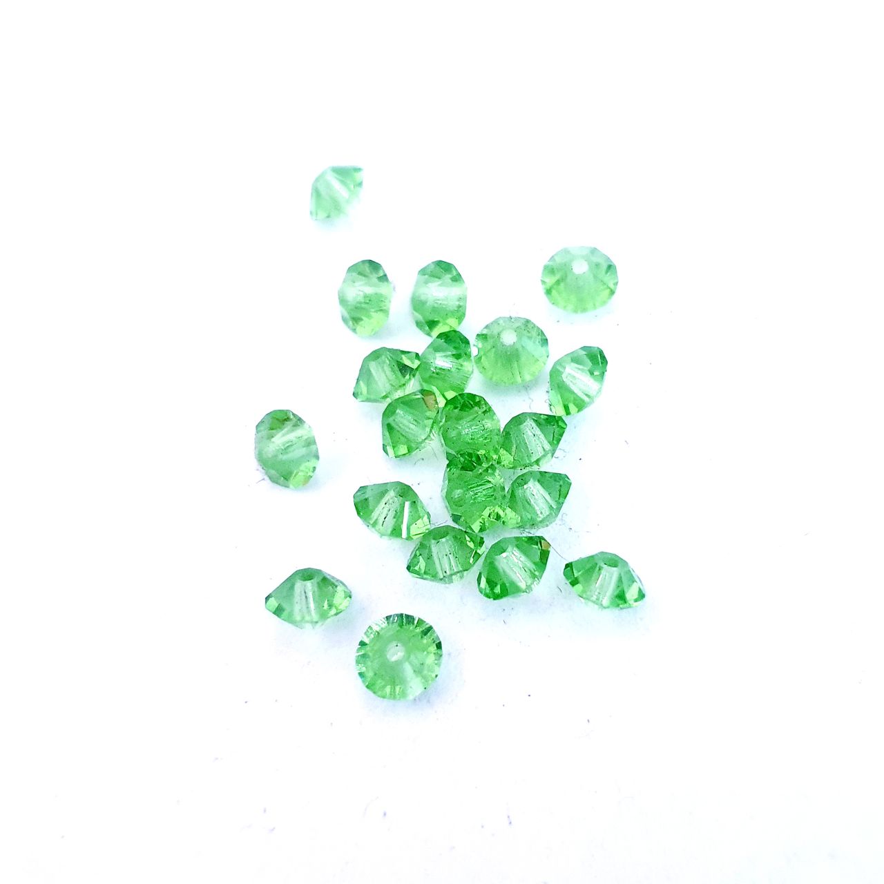 Machine Cut Czech Preciosa Crystal Saucer Spacer 5x3mm Peridot