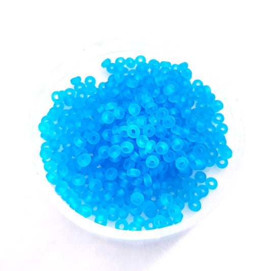 8 0 Czech Seed Bead Turquoise Matt Czech