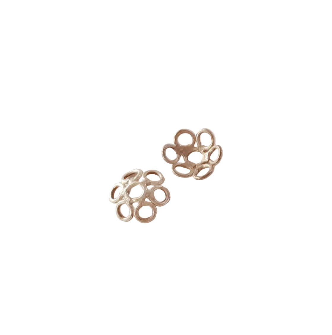 Bead Cap 8mm Plain Daisy 925 Sterling Silver | Pack of 2