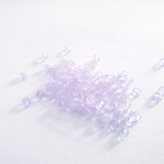 4mm Alexandrite Transparent Czech Fire Polished Bead - Pack of 100