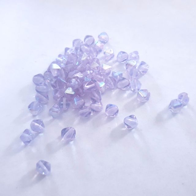 Alexandrite AB Bicone Czech Glass Bead 6mm