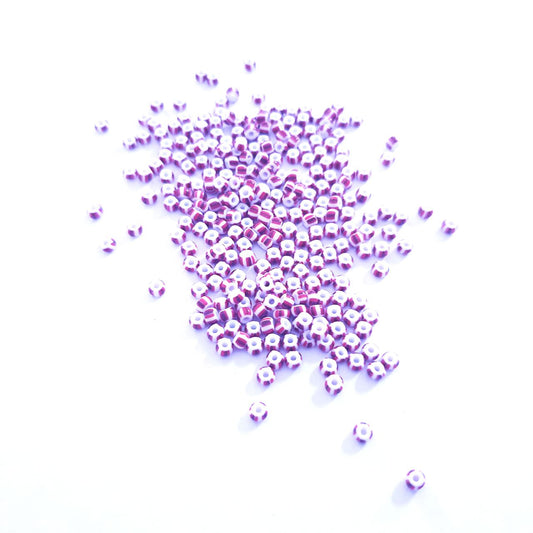 Seed Beads Striped 3mm Black Red White