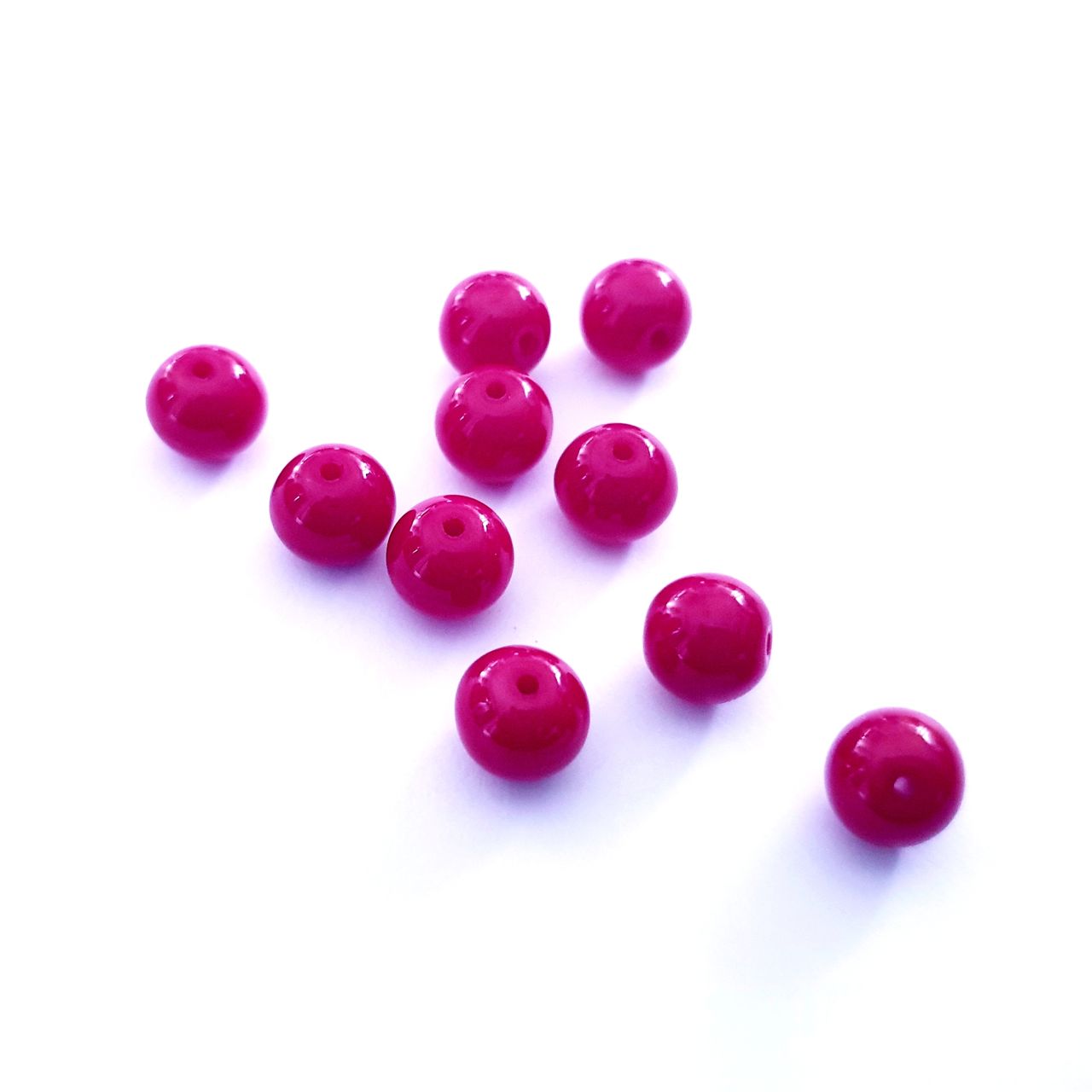 Round 8mm Dark Red Czech Glass Bead