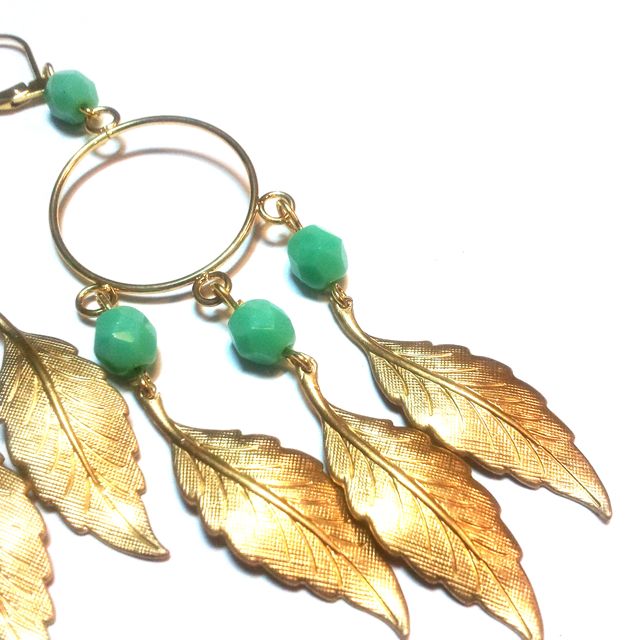 Leaf Right Brass Stamping 35mm