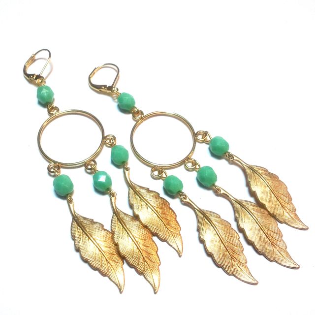 Leaf Right Brass Stamping 35mm