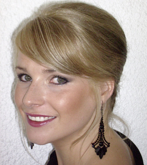 French Jet Statement Drop Earrings