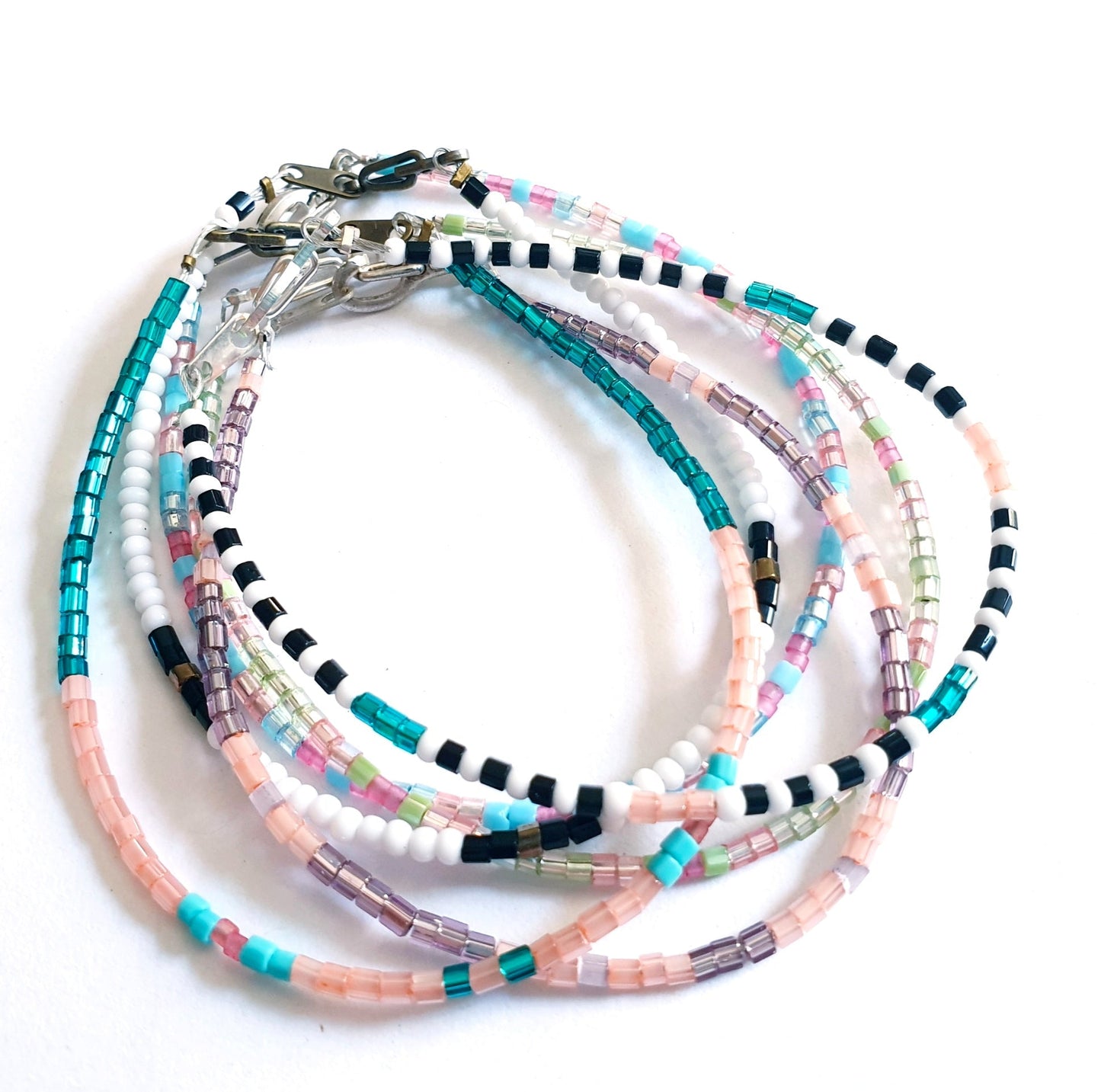 DIY Kit Friendship Beaded Bracelets Aqua Green Yellow Makes Twenty
