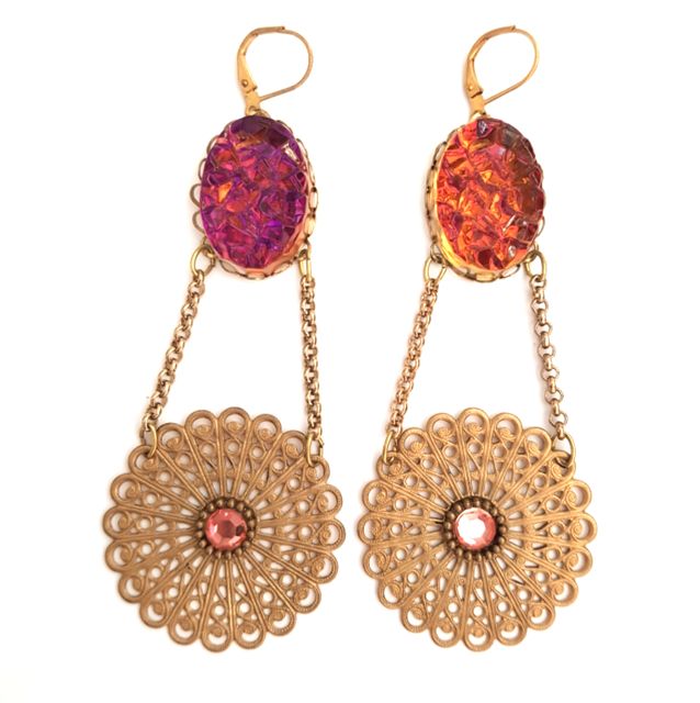 Filigree Mandala Brass Stamping 38mm