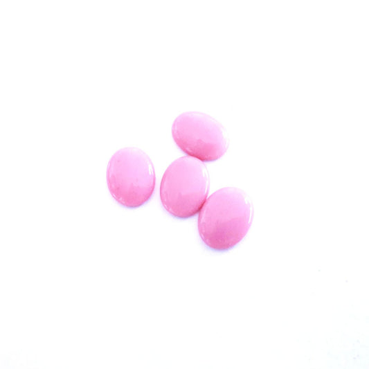 Glass Stone Oval 12x9mm Pink Opaque