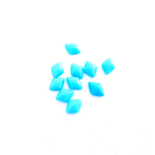 Glass Stone Diamond 8x6mm Turquoise Opaque