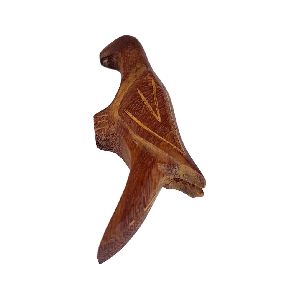 Wooden Parrot Bead 70mm | Vintage