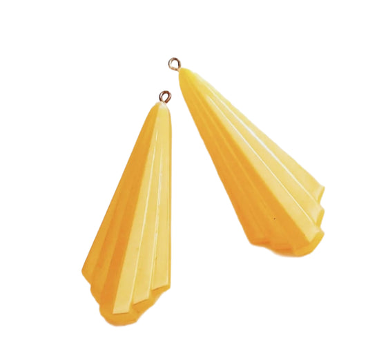 Lucite Deco Drop Lemon Pearl 50mm