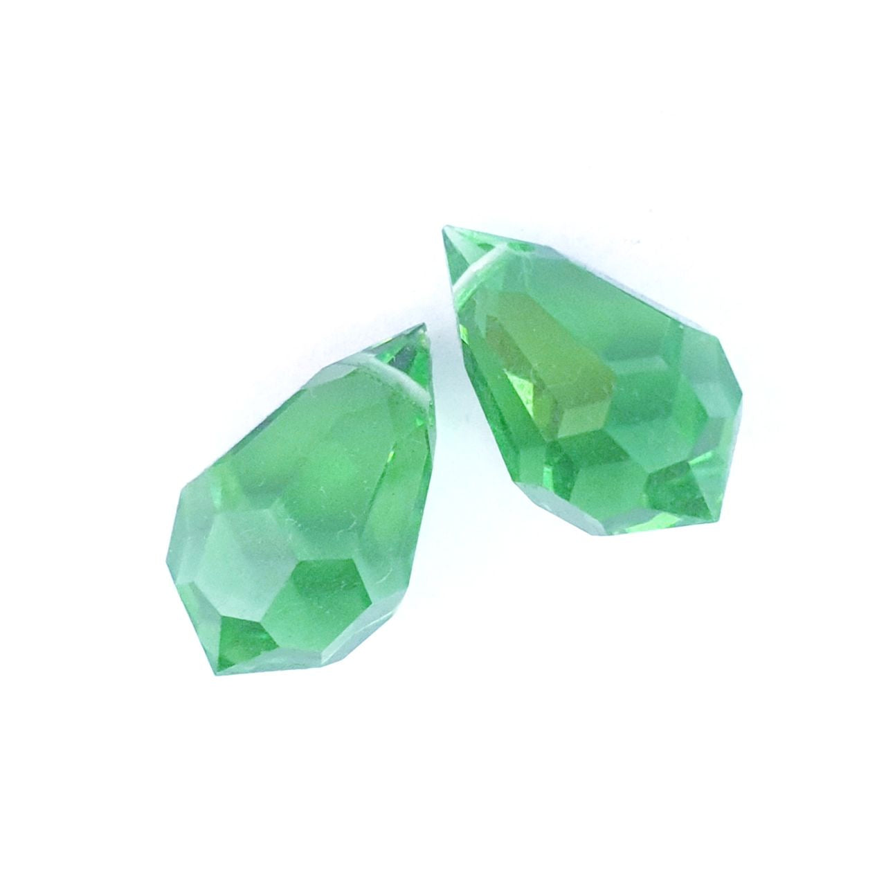 Machine Cut Czech Preciosa Drop Peridot 22x12mm