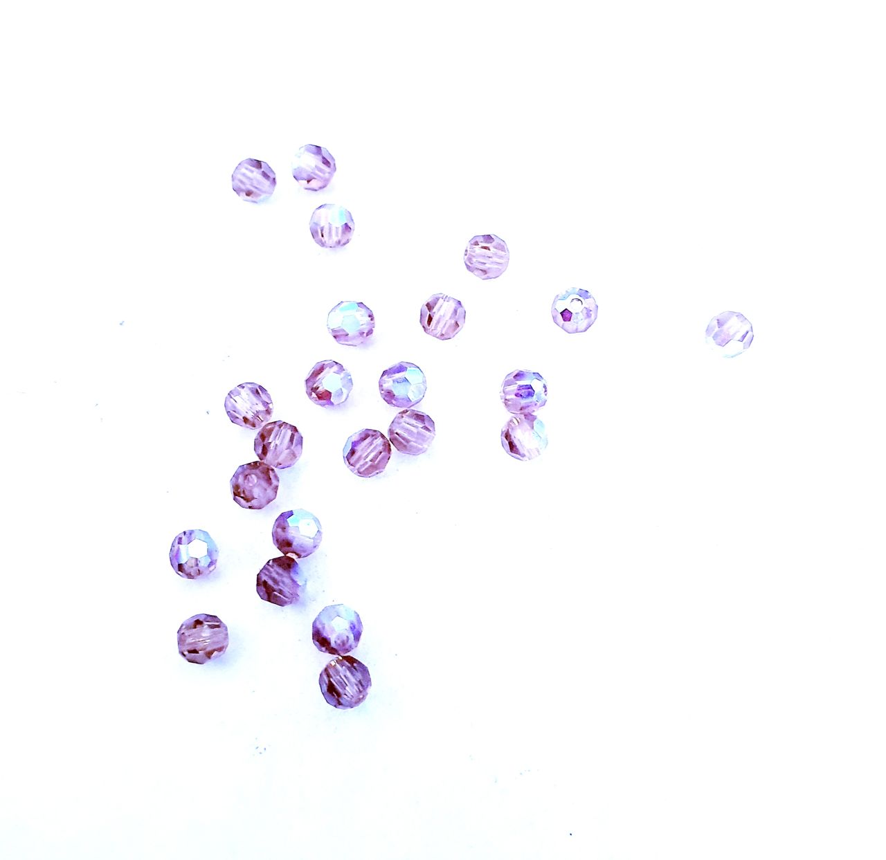 Machine Cut Czech Preciosa Crystal Round Amethyst AB 3mm