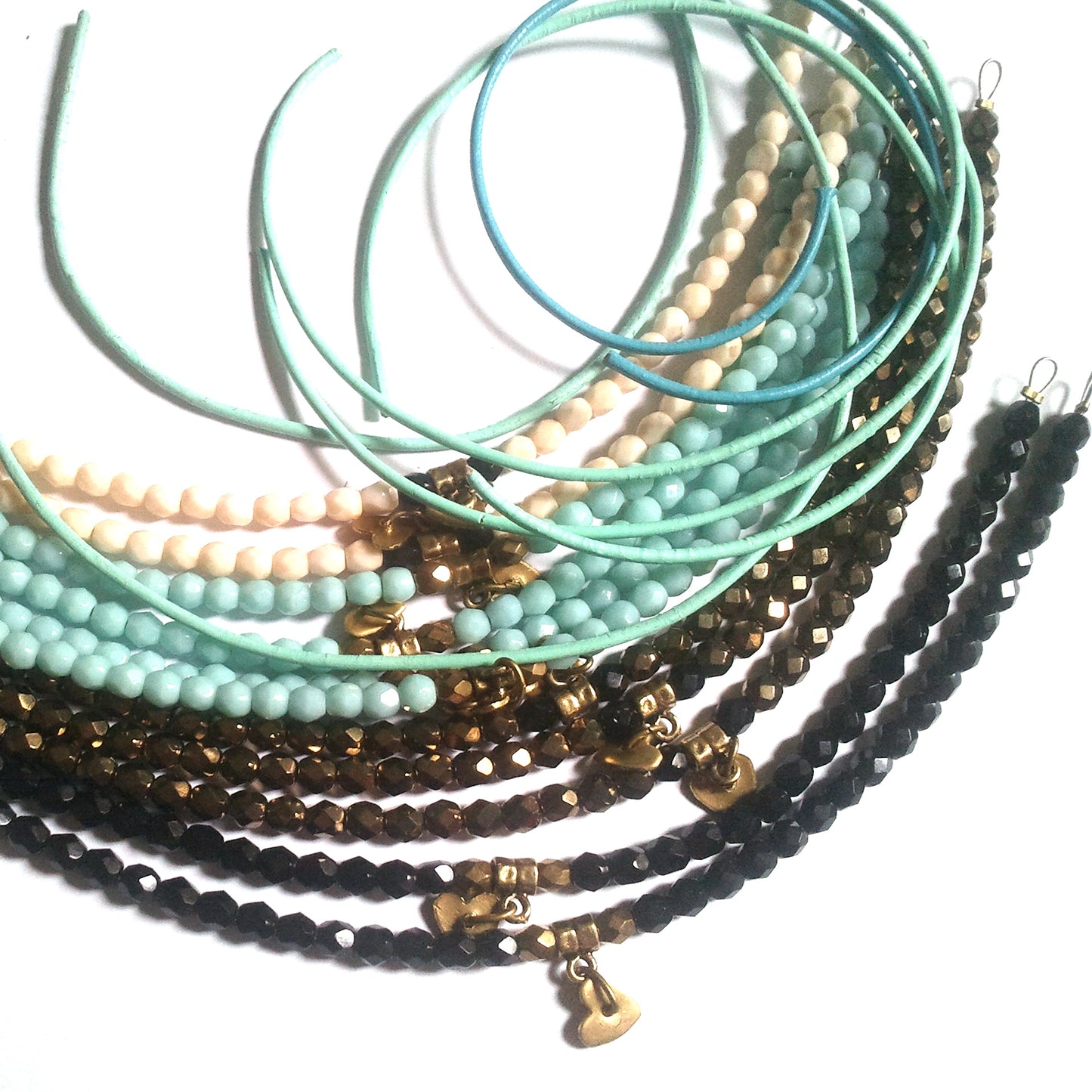Hang Bead 5mm with loop Antique Gold Plate