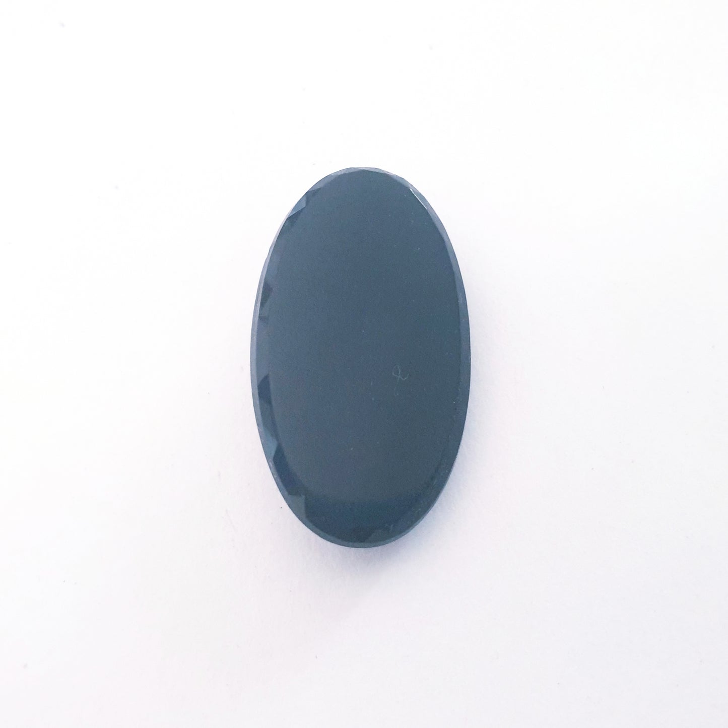 Flatback Glass Stone Oval Paisley 36x18mm Black