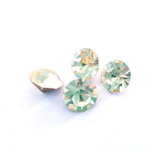 Pointed Back Swarovski Crystal Chaton Round Jonquil Gold Foiled Back SS50 12mm