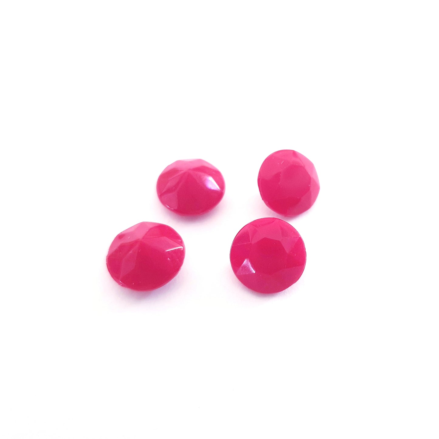 Pointed Back Glass Chaton Round Red Unfoiled SS48 11.5mm
