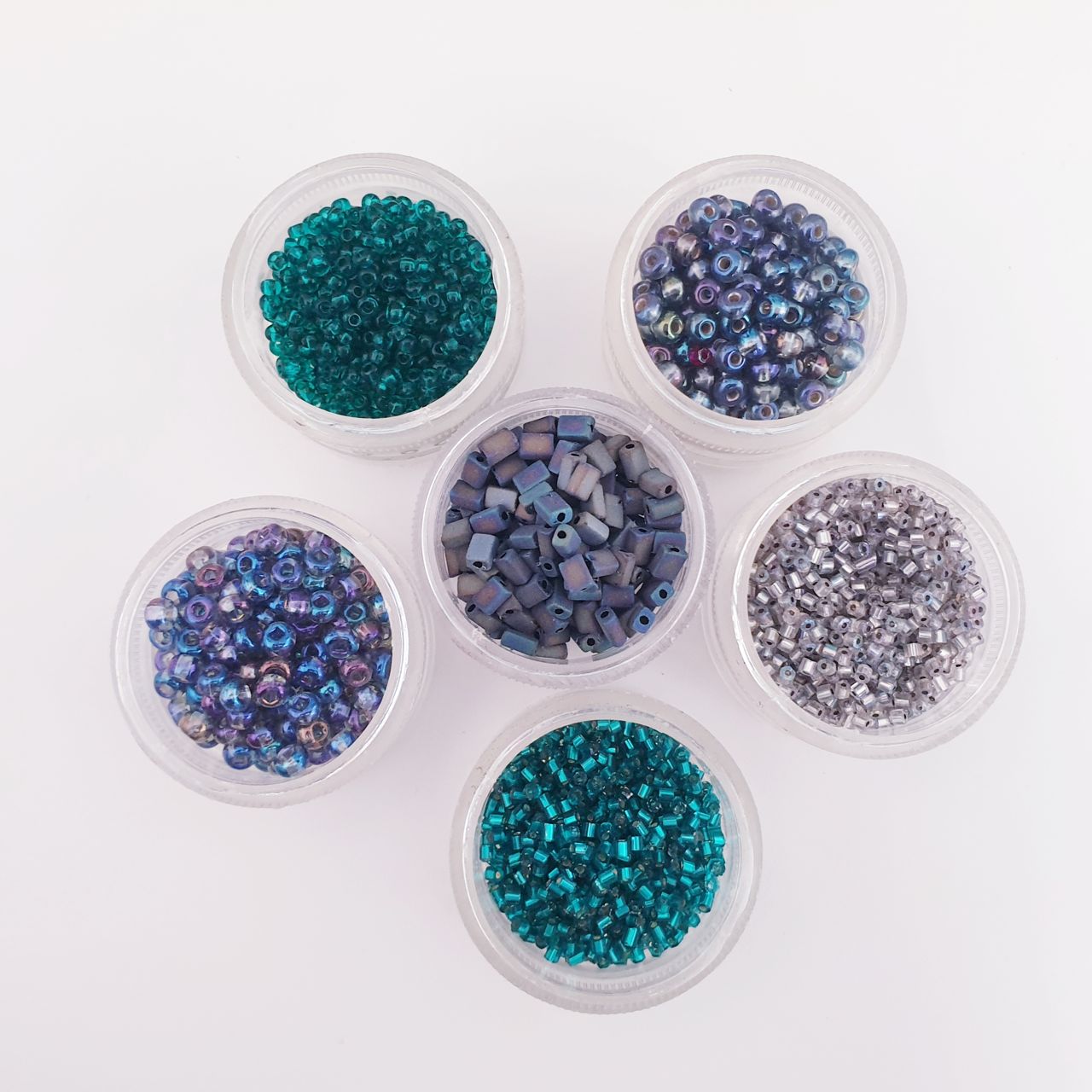 DIY Kit Friendship Beaded Bracelets Purple Teal Makes Twenty