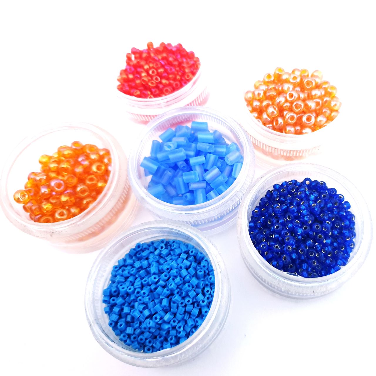 DIY Kit Friendship Beaded Bracelets Orange Blue Makes Twenty