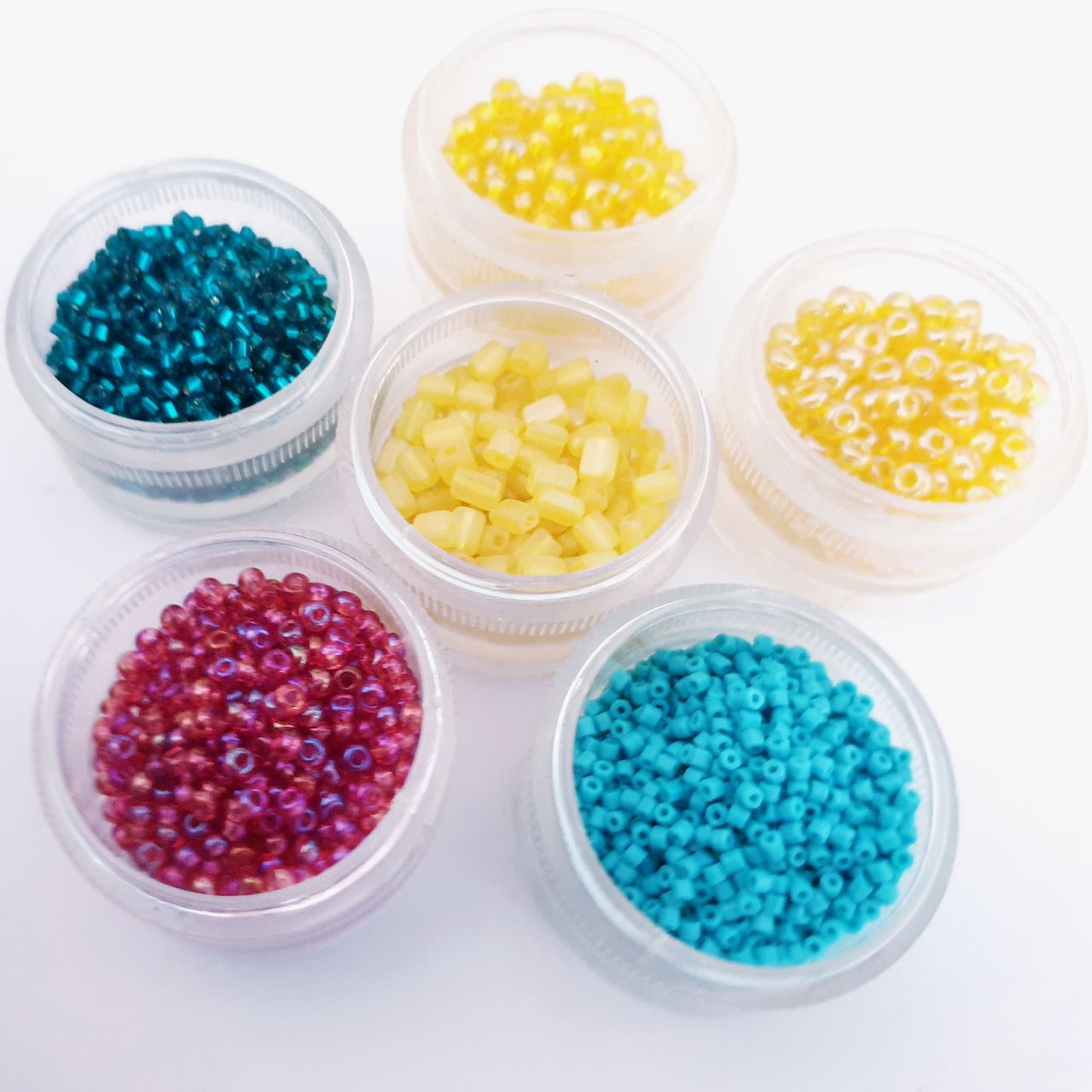 DIY Kit Friendship Beaded Bracelets Teal Yellow Pink Makes Twenty