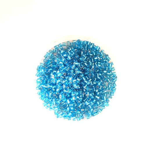 10 0 Turquoise Silver Lined Two Cut Hex Czech Seed Bead