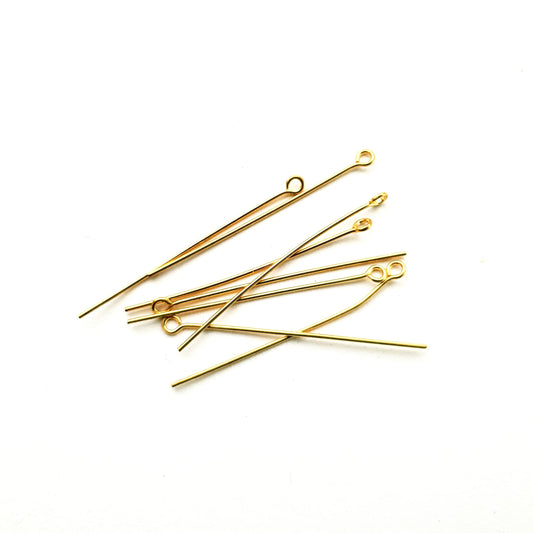 Eye Pin 38mm (1 1/2') Gold Plate