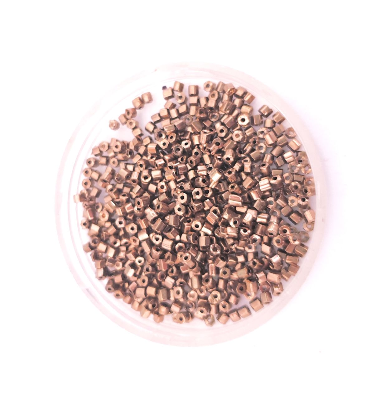 10 0 Metallic Bronze Two Cut Hex Czech Seed Bead