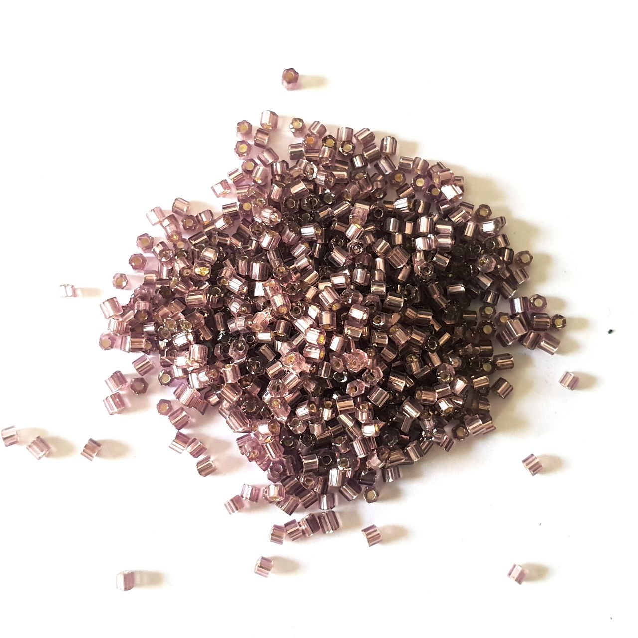 10 0 Amethyst Silver Lined Two Cut Hex Czech Seed Bead