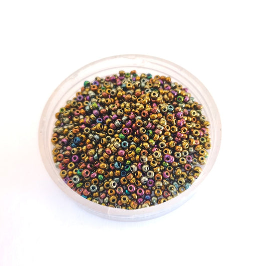 11 0 Czech Seed Bead Metallic Mix