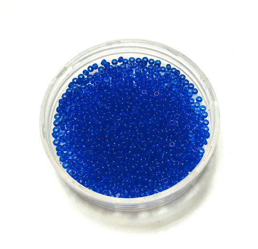 11 0 Czech Seed Bead Blue Royal Transparent