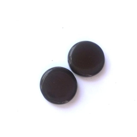 Brown Coin 17mm Opaque Czech Glass Bead