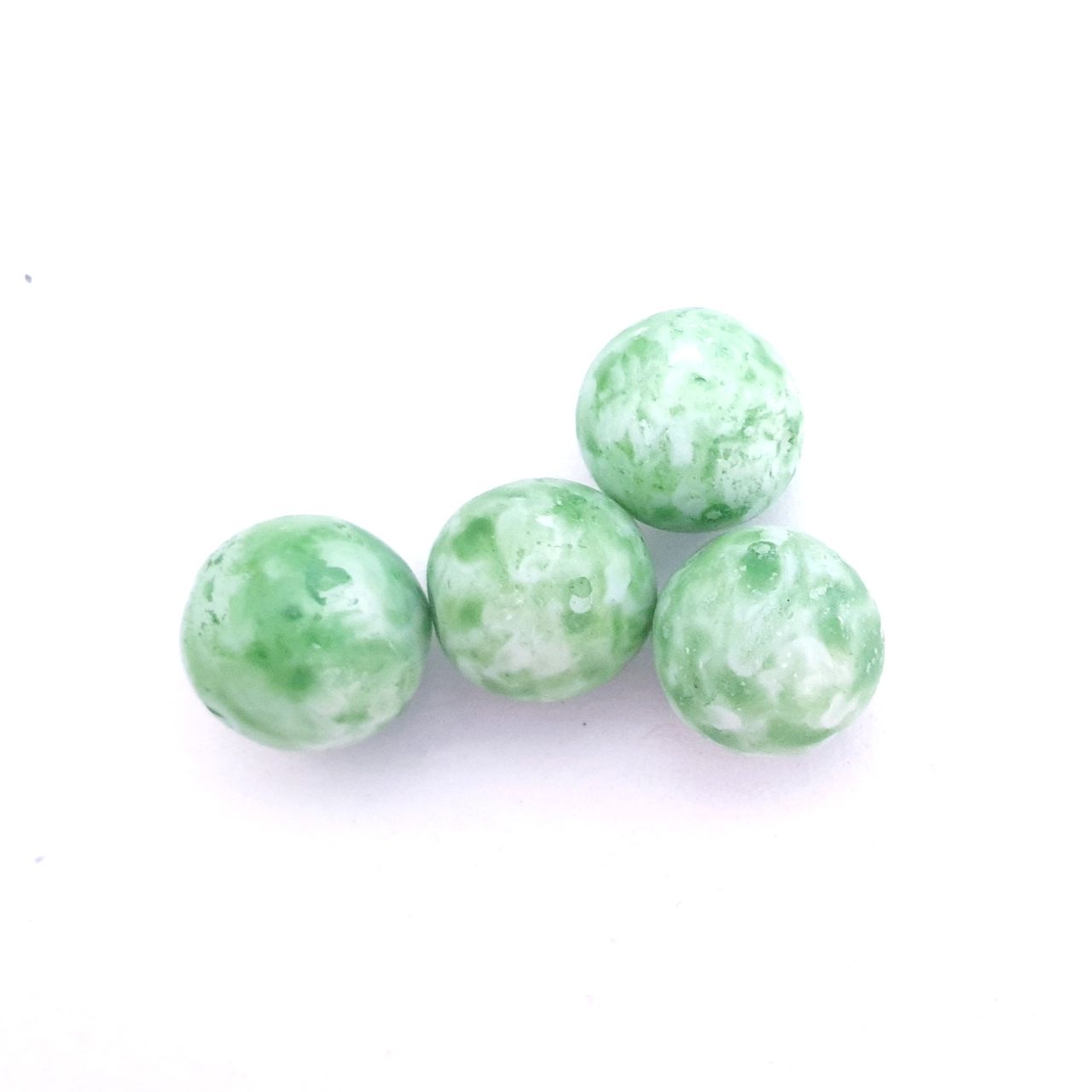 13mm Green Round Mix Czech Glass Bead