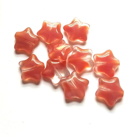 Pink Star 12mm Mix Czech Glass Bead