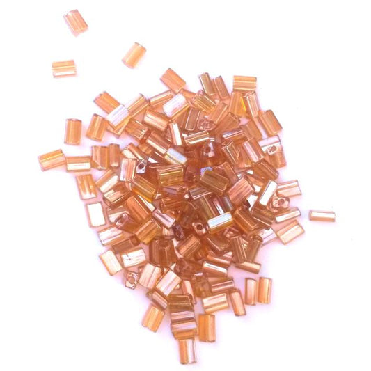 5x3.5mm Topaz Transparent Lustred Oblong Czech Bead