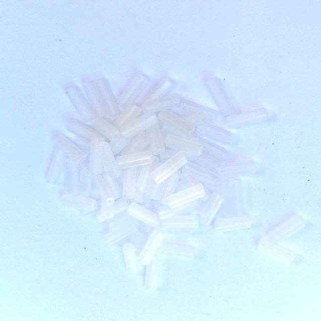 10x3.5mm Clear Matt Oblong Slab Bead