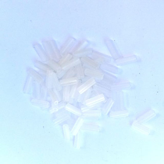 10x3.5mm Clear Matt Oblong Slab Bead