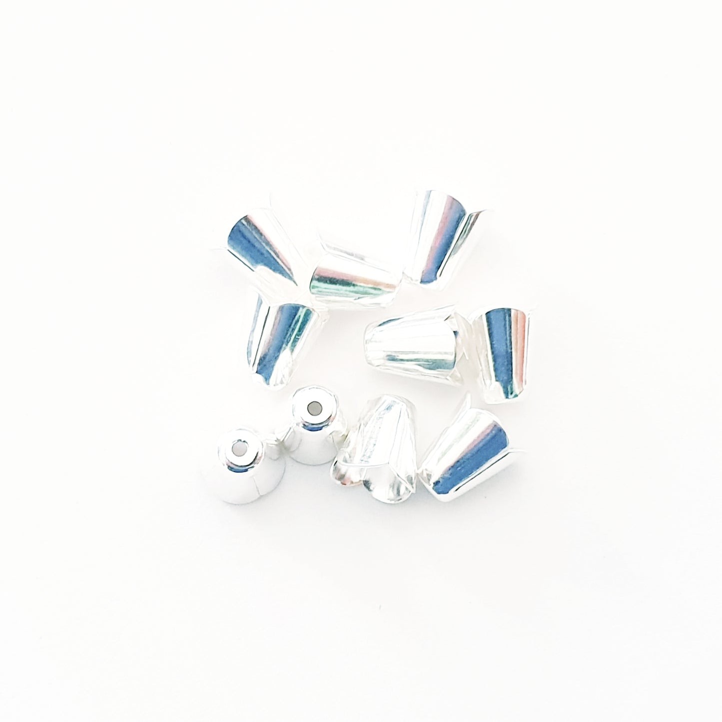 Cone Bead Silver Plate