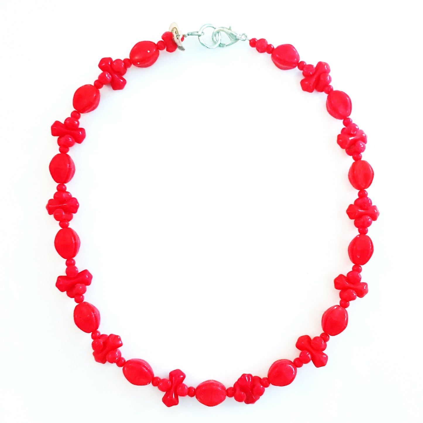 OOAK Glass Bead Vintage West German Necklace