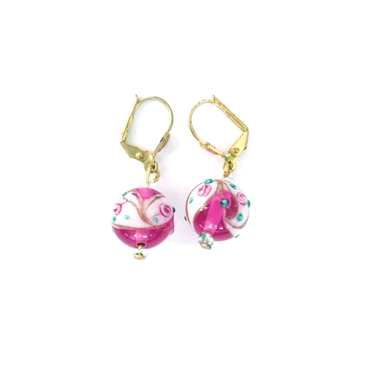 Handmade Venetian Glass Pretty Floral Earring