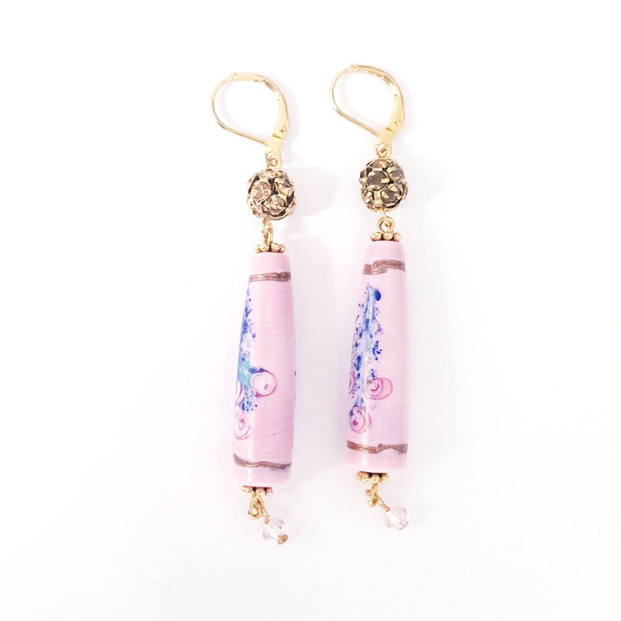 Handmade Venetian Glass Pretty Floral Earring